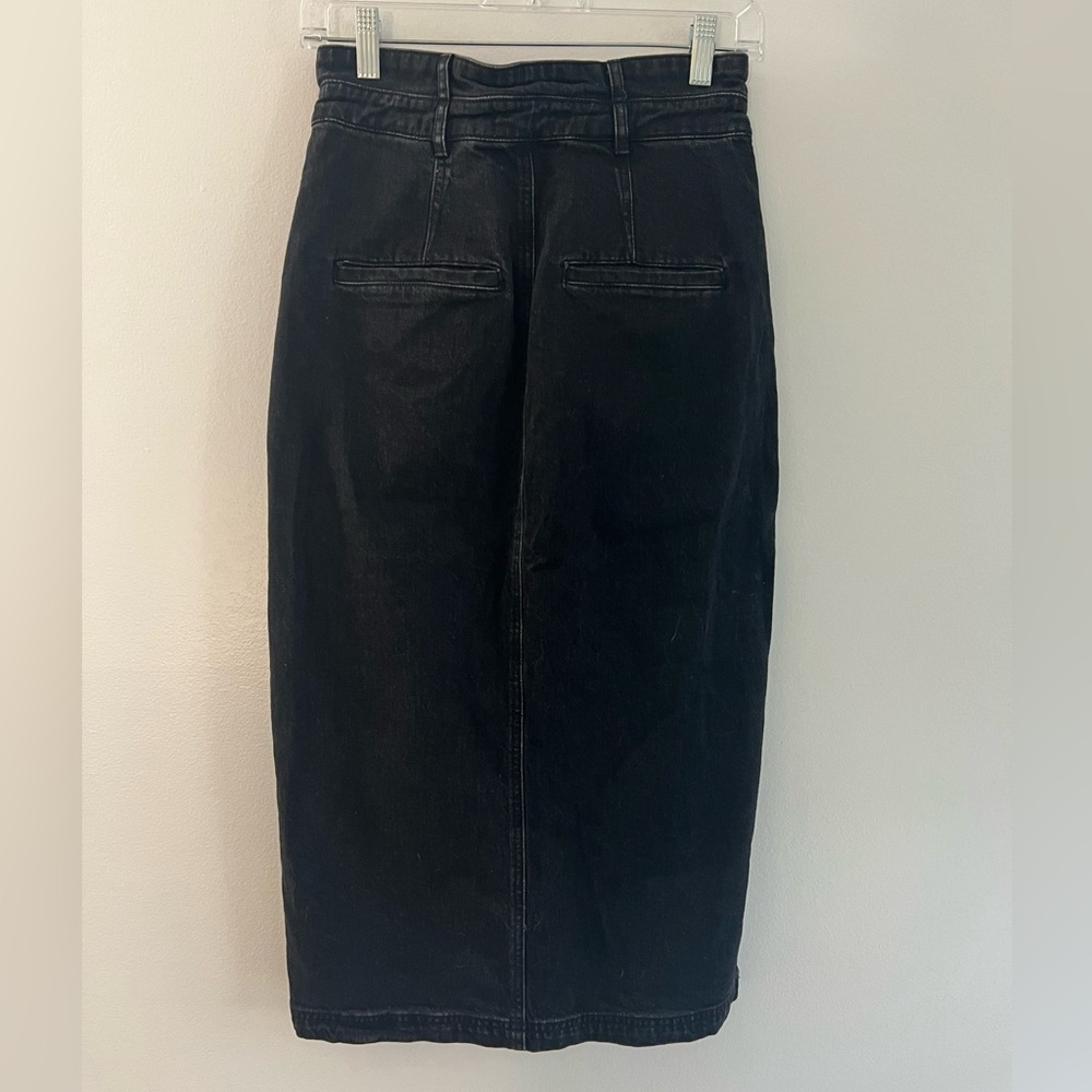 Pilcro black denim midi skirt Anthropologie - Picture 3 of 4